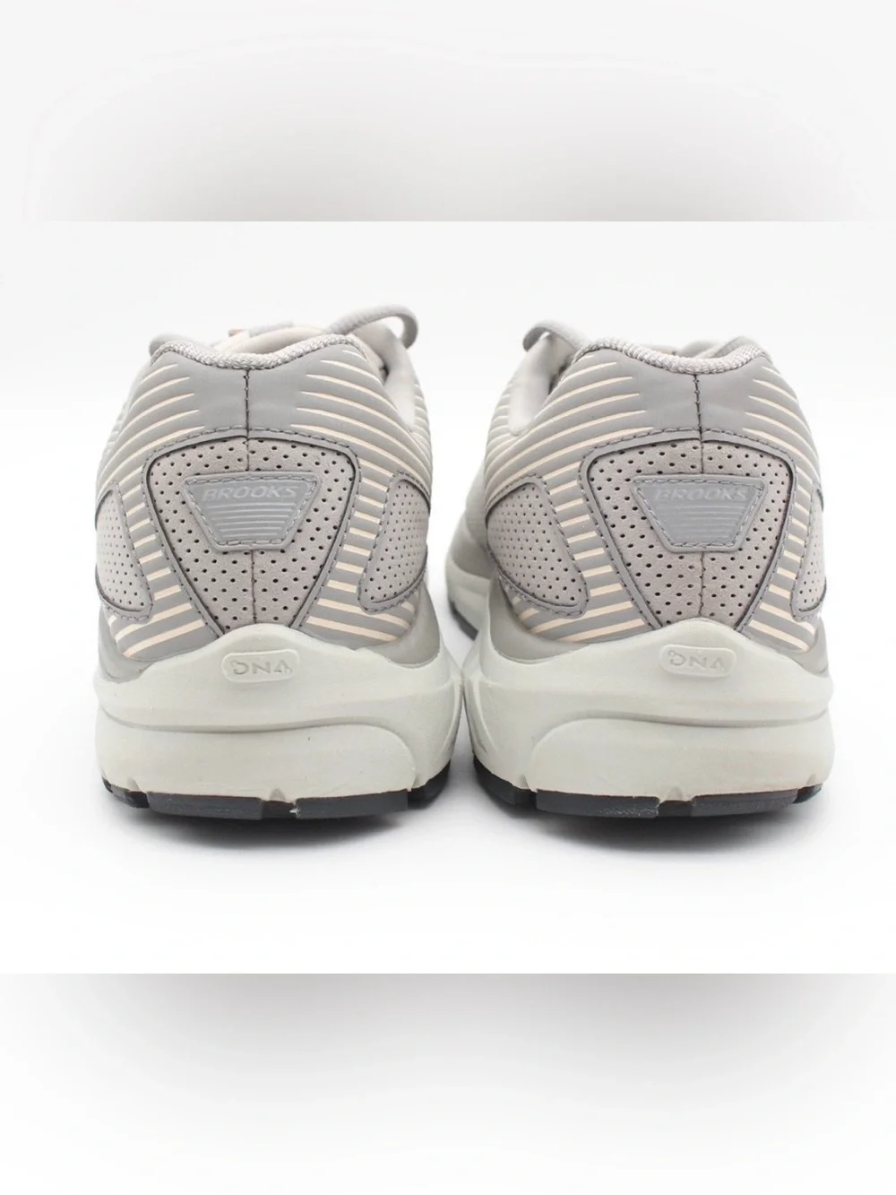 Brooks Women's Pale Gray Perforated Walking Sneakers - Picture 3 of 10